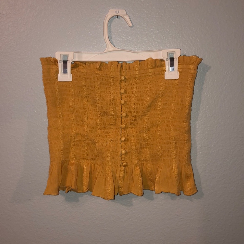 Yellow tube top